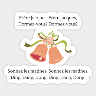 Frere Jacques nursery rhyme Sticker